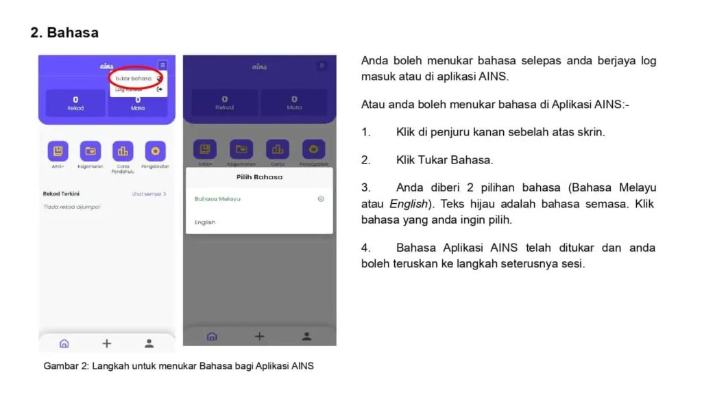 Manual Penggunaan Aplikasi AINS NILAM