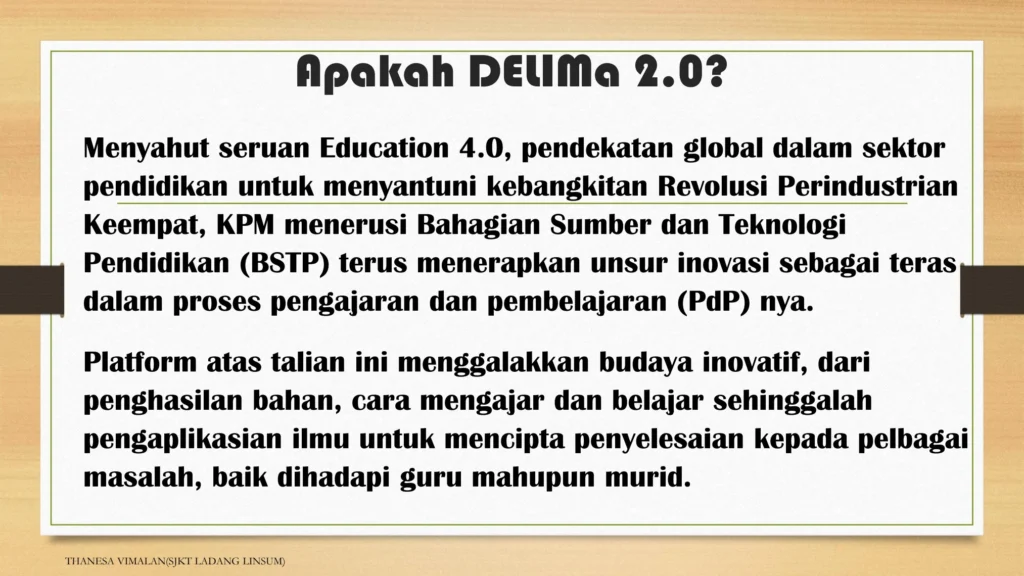 Adakah DELIMa 2.0 Berfungsi Dengan Baik Di Internet Perlahan